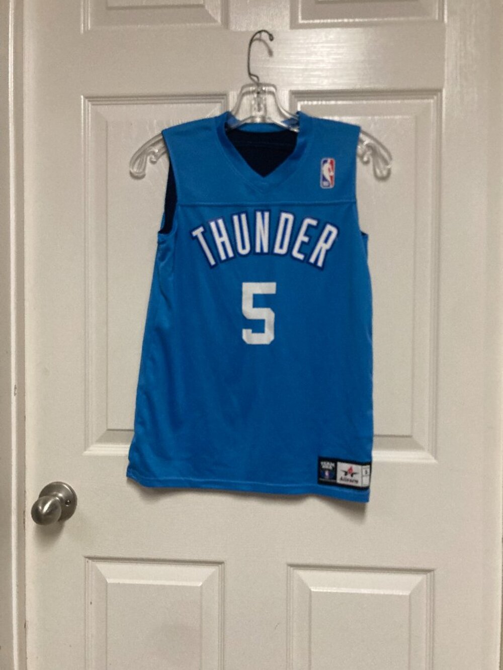Alleson Athletic Authentic Team Nba Thunder Jersey No. 5 blue size small youth